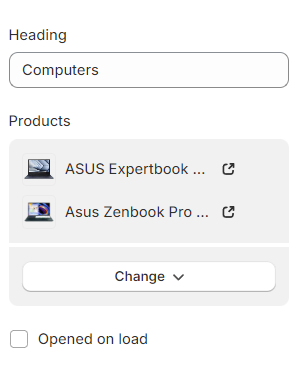block suggested items